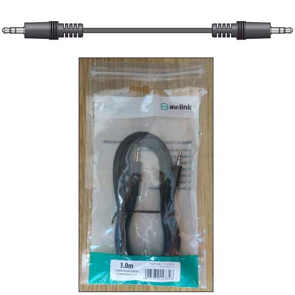 Mini Jack to Jack Lead 3 meters