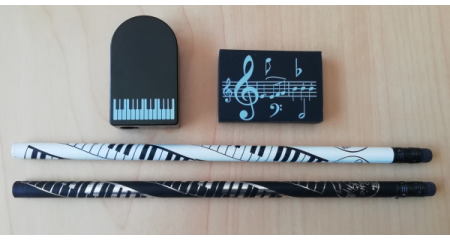 Music Themed Pencils and sharpner