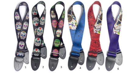 Mexican Skull Day of the dead Guitar Strap